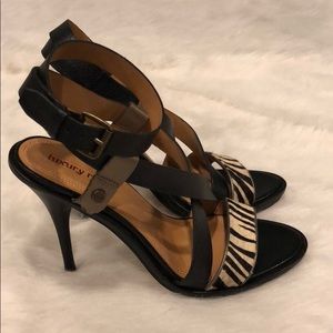 Luxury Rebel Black, Pewter and Zebra Sandal